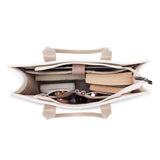 Women's Beige-White Casual Solid Tote Bag