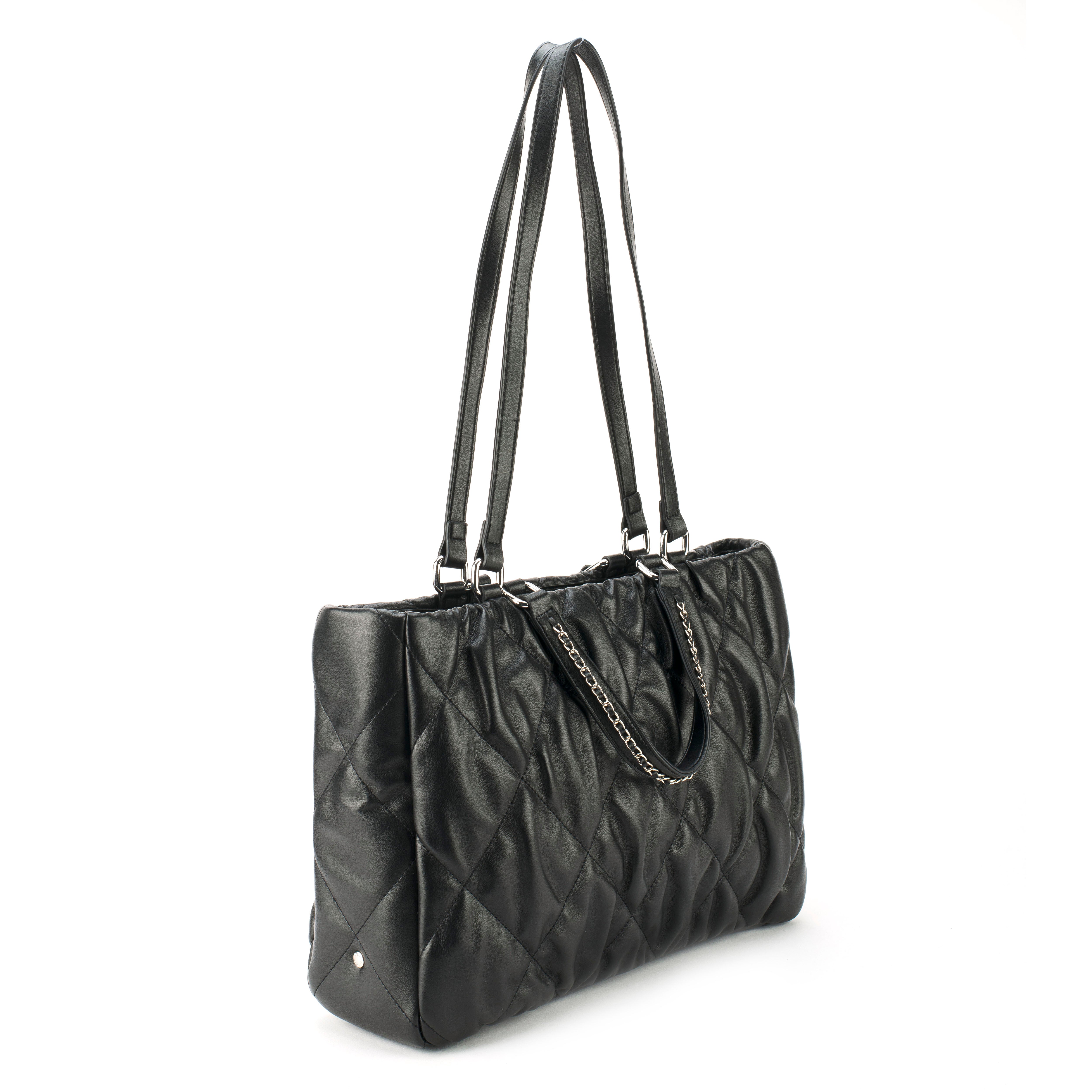Women's Black Casual Solid Tote Bag