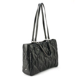 Women's Black Casual Solid Tote Bag