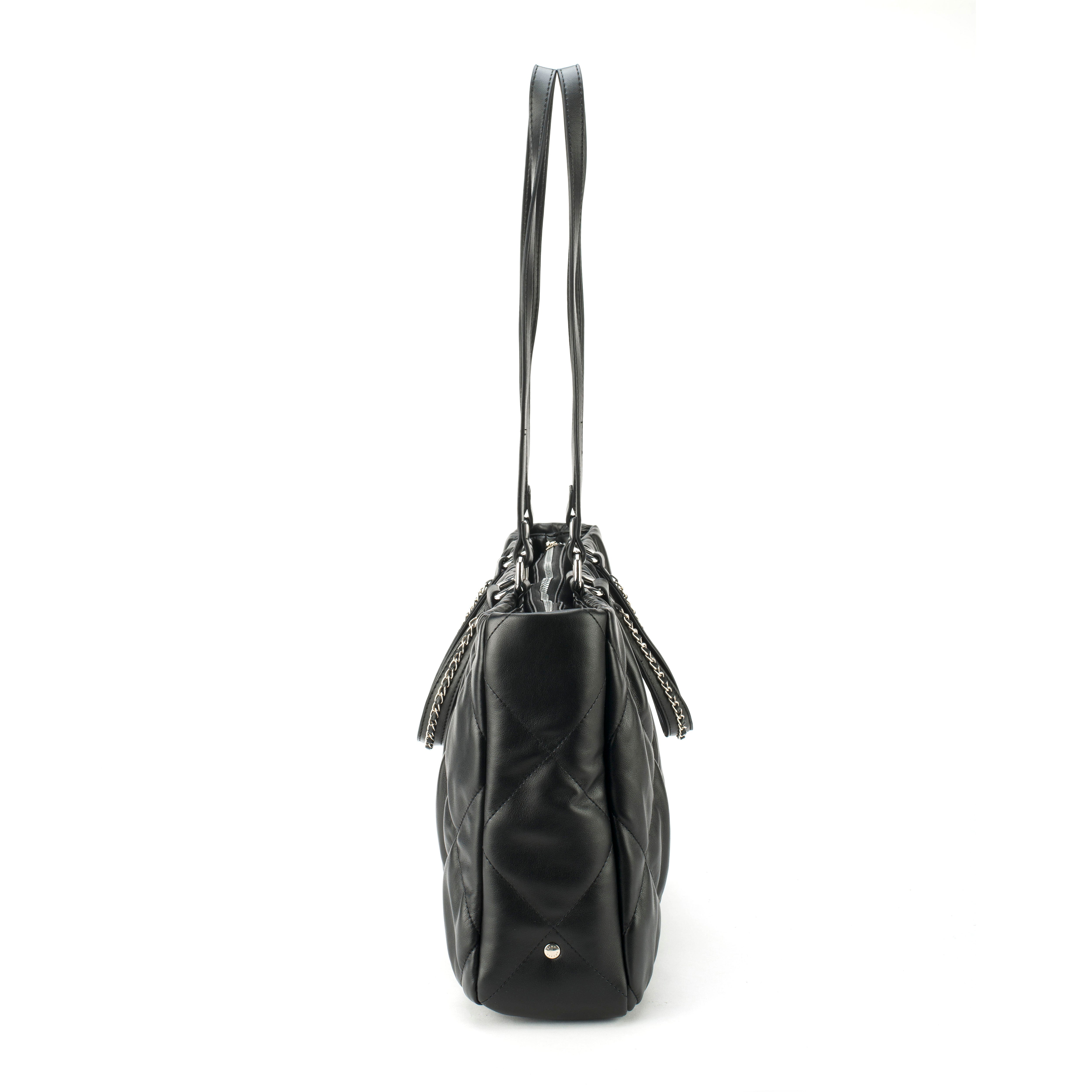 Women's Black Casual Solid Tote Bag