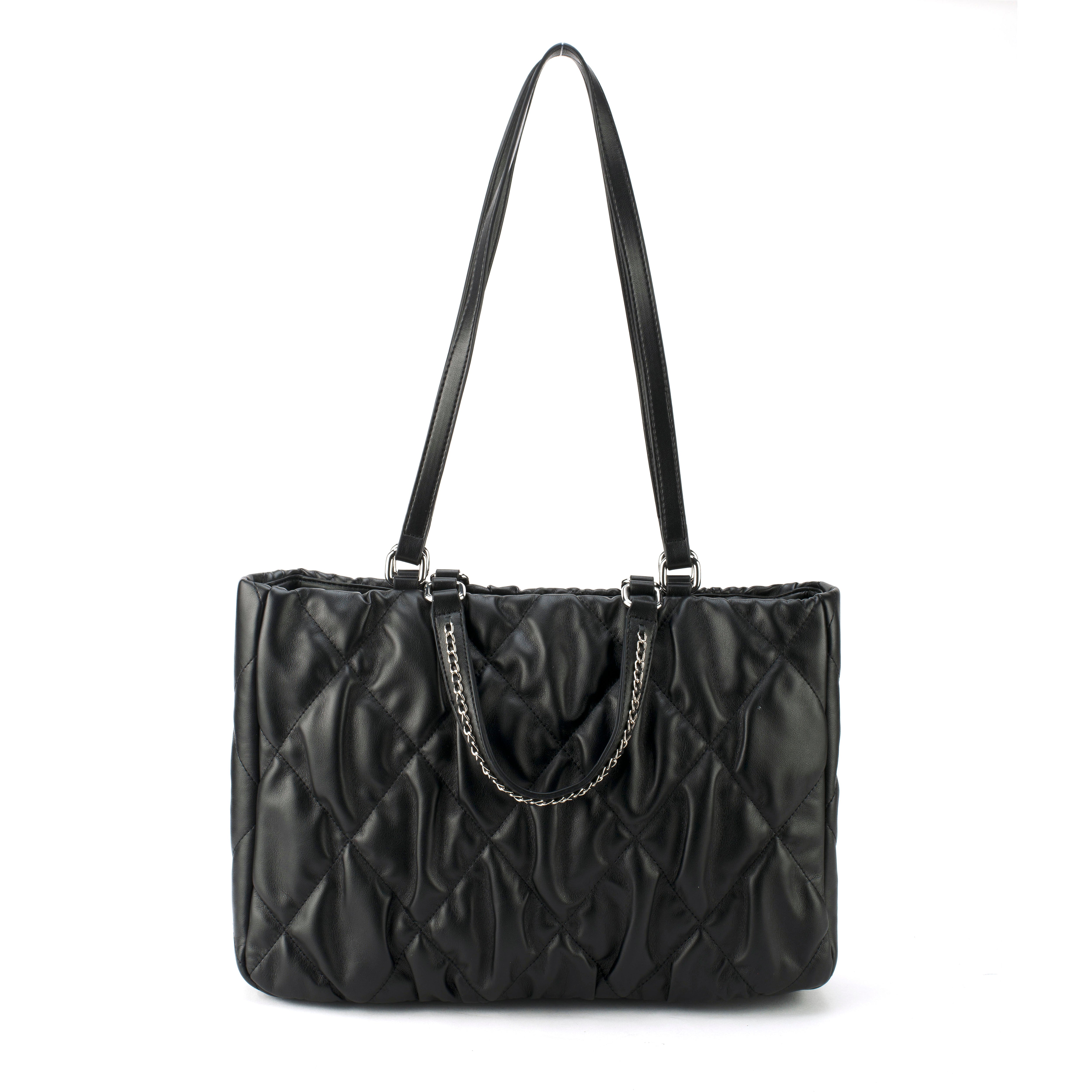 Women's Black Casual Solid Tote Bag