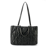 Women's Black Casual Solid Tote Bag