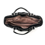 Women's Black Casual Solid Tote Bag