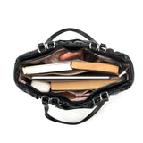 Women's Black Casual Solid Tote Bag