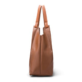 Women's Brown Casual Solid Tote Bag