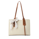 Women's Off White Casual Solid Tote Bag