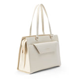 Women's Beige Casual Solid Tote Bag