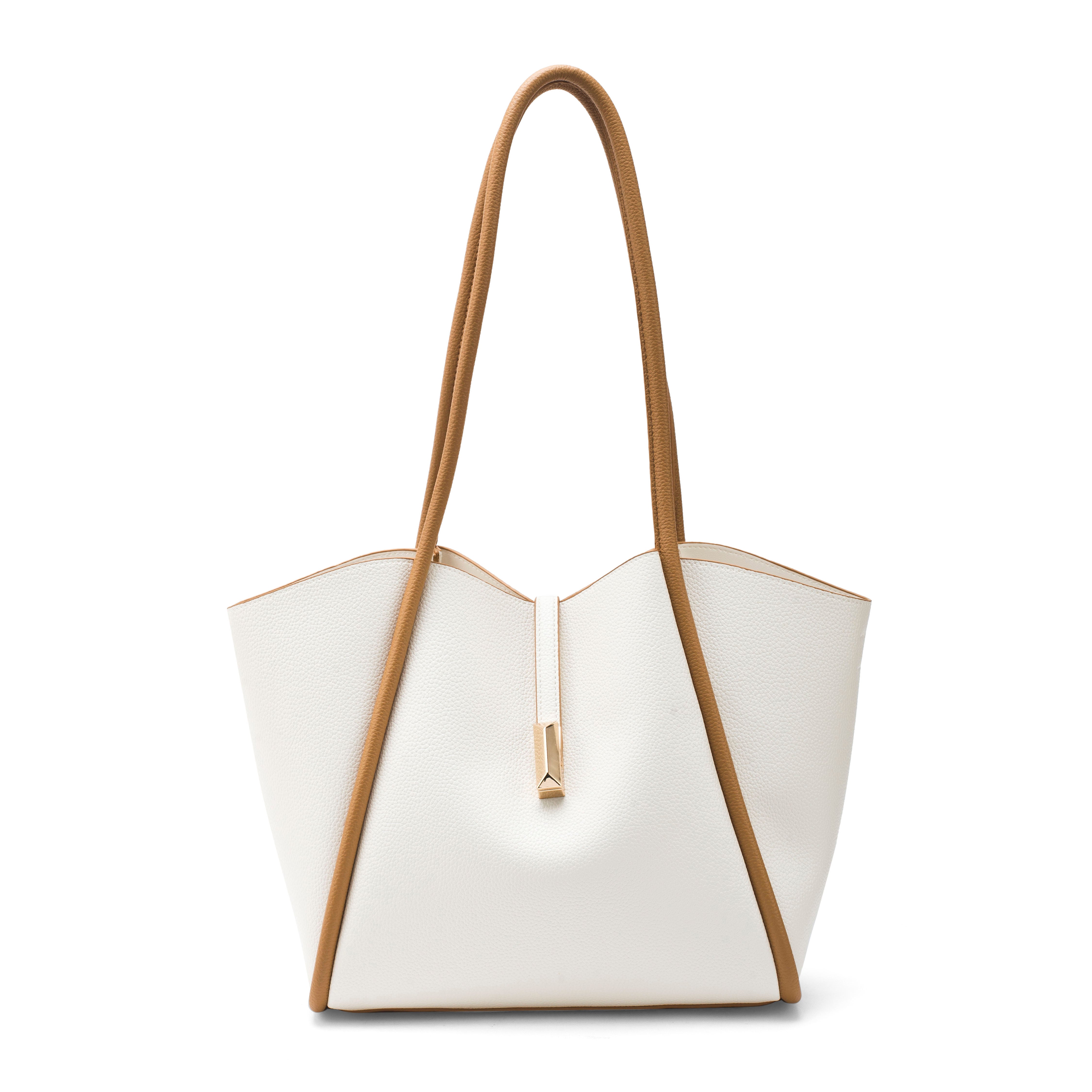 Women's Beige Casual Solid Tote Bag