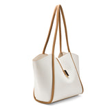 Women's Beige Casual Solid Tote Bag