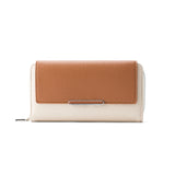 Women's Tan Casual Solid Two Fold Wallet