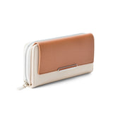 Women's Tan Casual Solid Two Fold Wallet