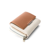 Women's Tan Casual Solid Two Fold Wallet