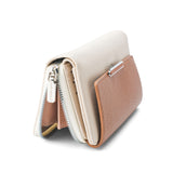Women's Tan Casual Solid Two Fold Wallet
