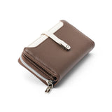 Women's Coffee Casual Solid Two Fold Wallet