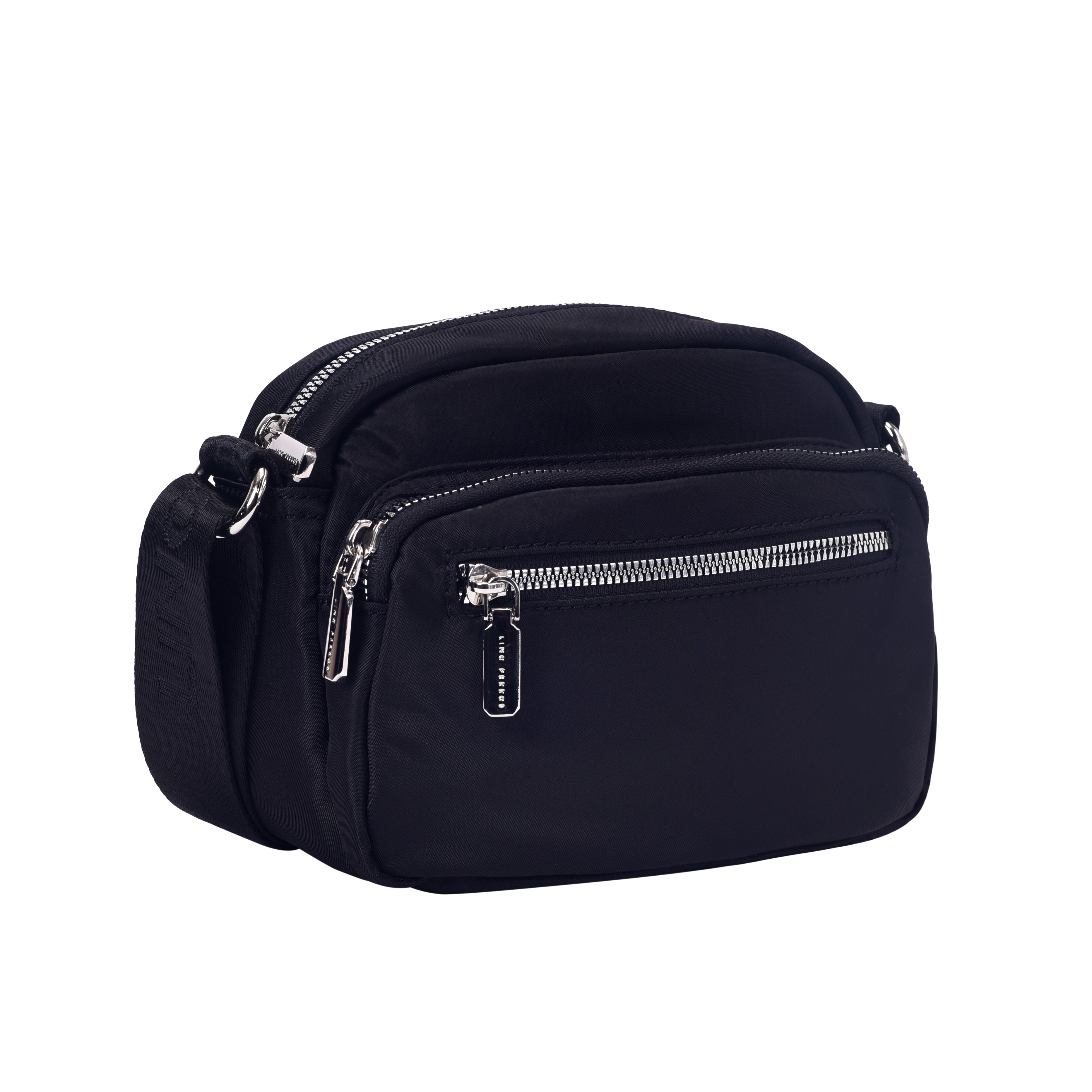 Unisex Black Casual Solid Crossbody Bag