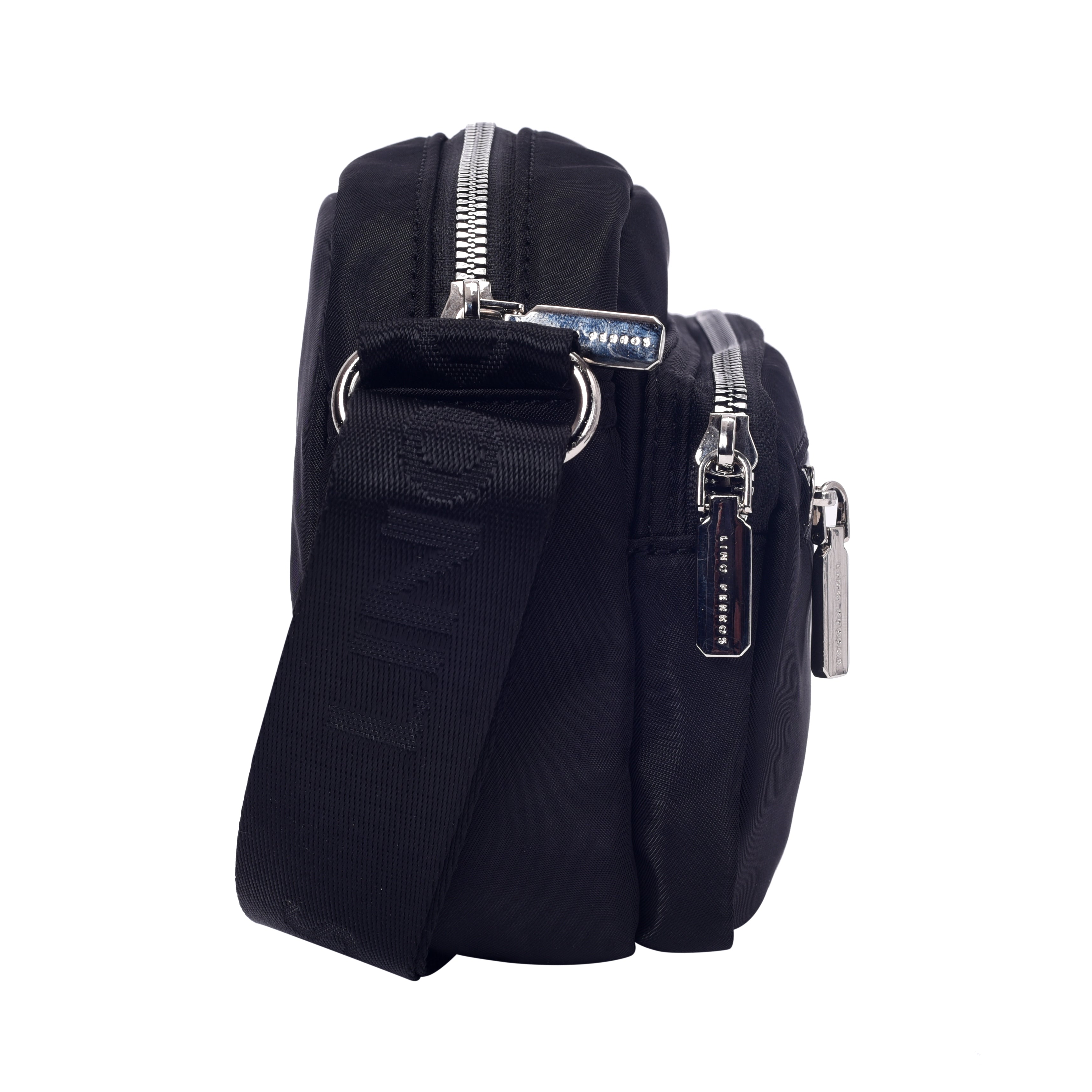 Unisex Black Casual Solid Crossbody Bag