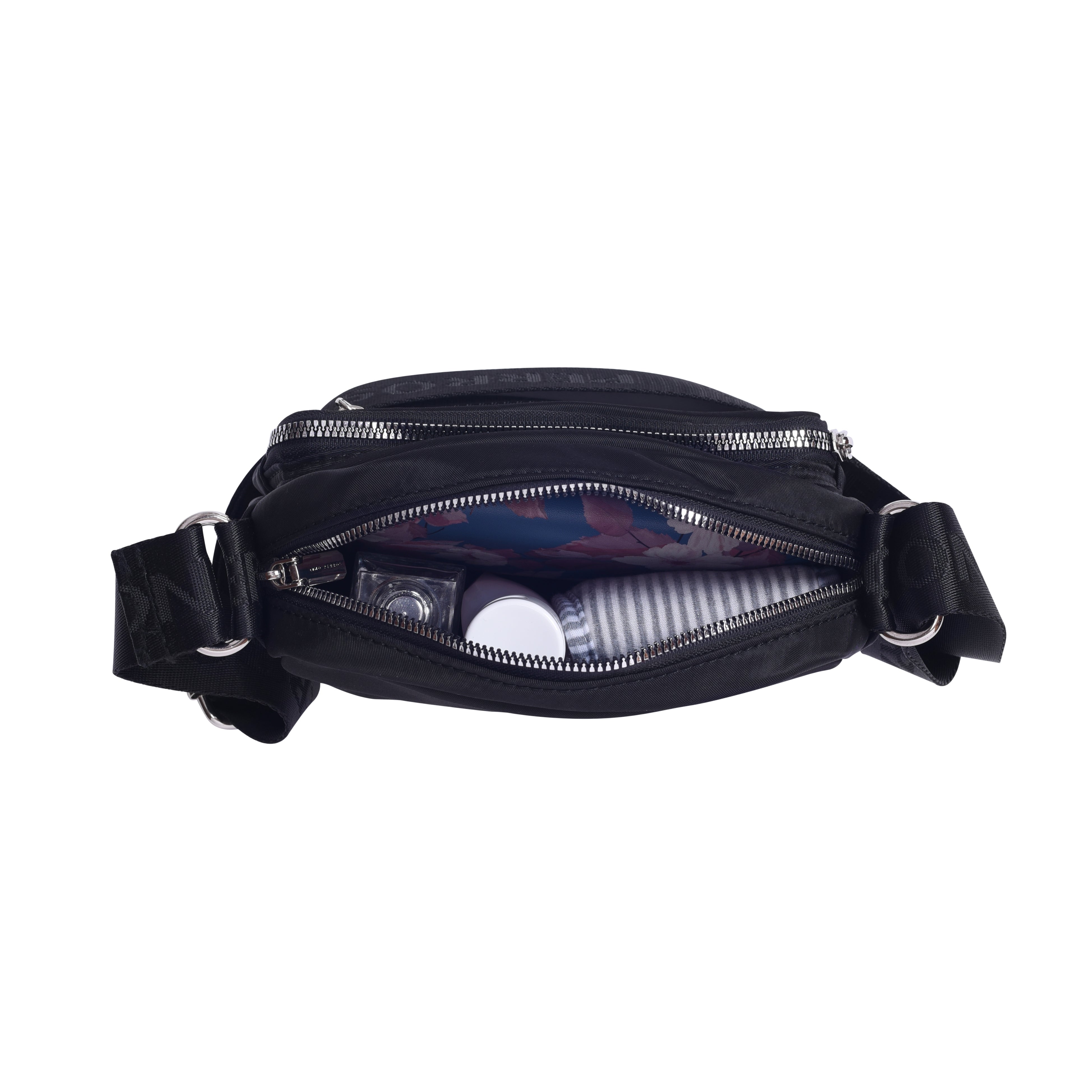 Unisex Black Casual Solid Crossbody Bag