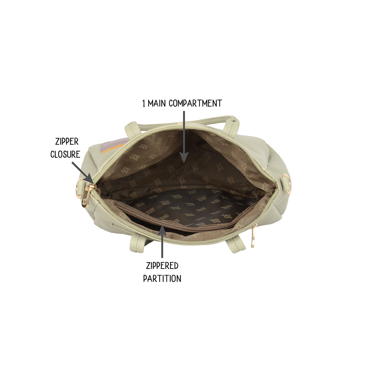 Women's Blocky Green Medium Tote Bag