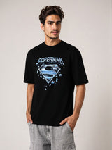 Men's Black Casual Slim Fit Printed Half Sleeves Tshirt
