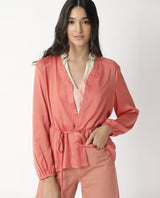 Women's Orange Casual Solid Full Sleeves Shrugs