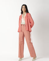 Women's Orange Casual Solid Full Sleeves Shrugs