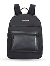 Unisex Black Casual Solid Backpack
