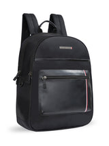 Unisex Black Casual Solid Backpack