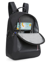 Unisex Black Casual Solid Backpack