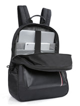 Unisex Black Casual Solid Backpack
