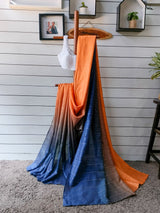 Women's Multicolor Viscose Polyester Saree