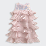 Girls Pink Party Sleeveless Dress
