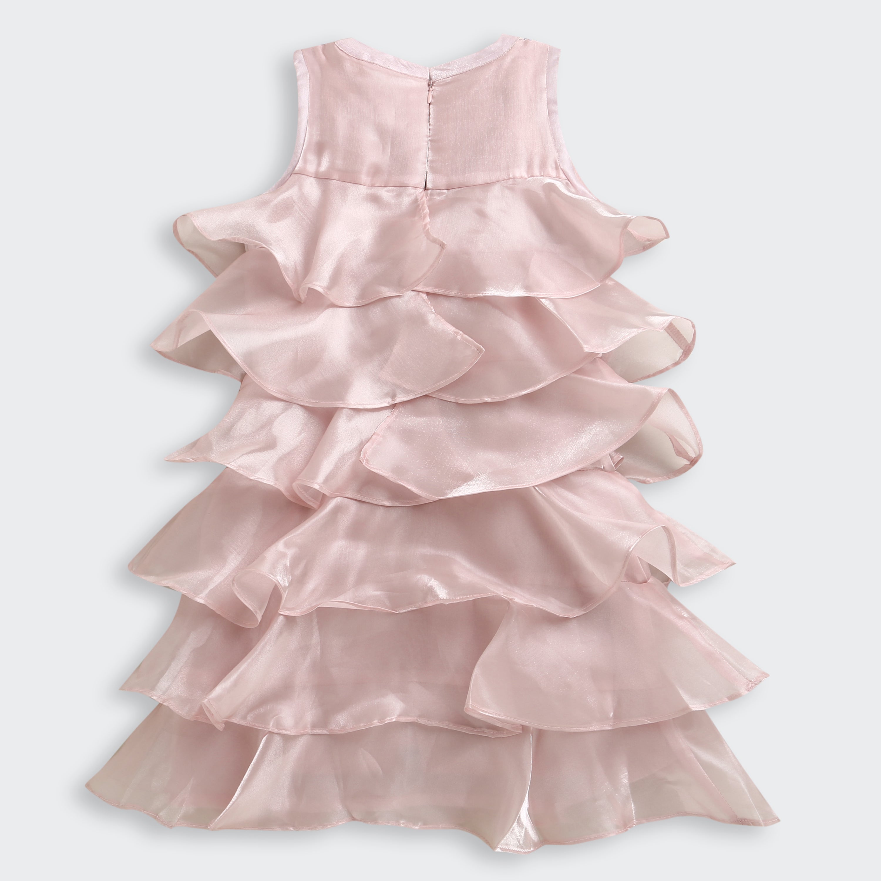 Girls Pink Party Sleeveless Dress