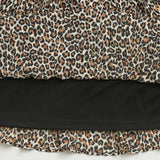 Girls Black Casual A-Line Full Sleeves Leopard Printed Dress