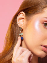 Women's Mixed Shape Stone Drop Earring