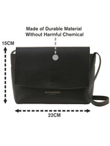 Women's Black Casual Solid Sling Bag
