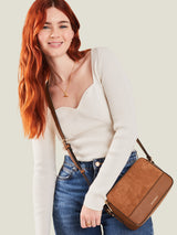 Women's Brown Casual Colorblocked Sling Bag