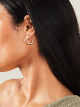 Women's Wavy Resin Hoop Earrings