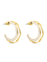 Women's Wavy Resin Hoop Earrings