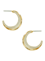 Women's Wavy Resin Hoop Earrings