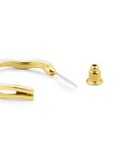 Women's Wavy Resin Hoop Earrings