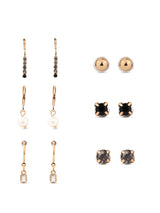 Women's Stud and Cupchain Earrings - Set of 6