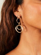 Women's Gold Triple Drop Earrings