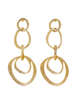 Women's Gold Triple Drop Earrings