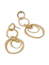 Women's Gold Triple Drop Earrings