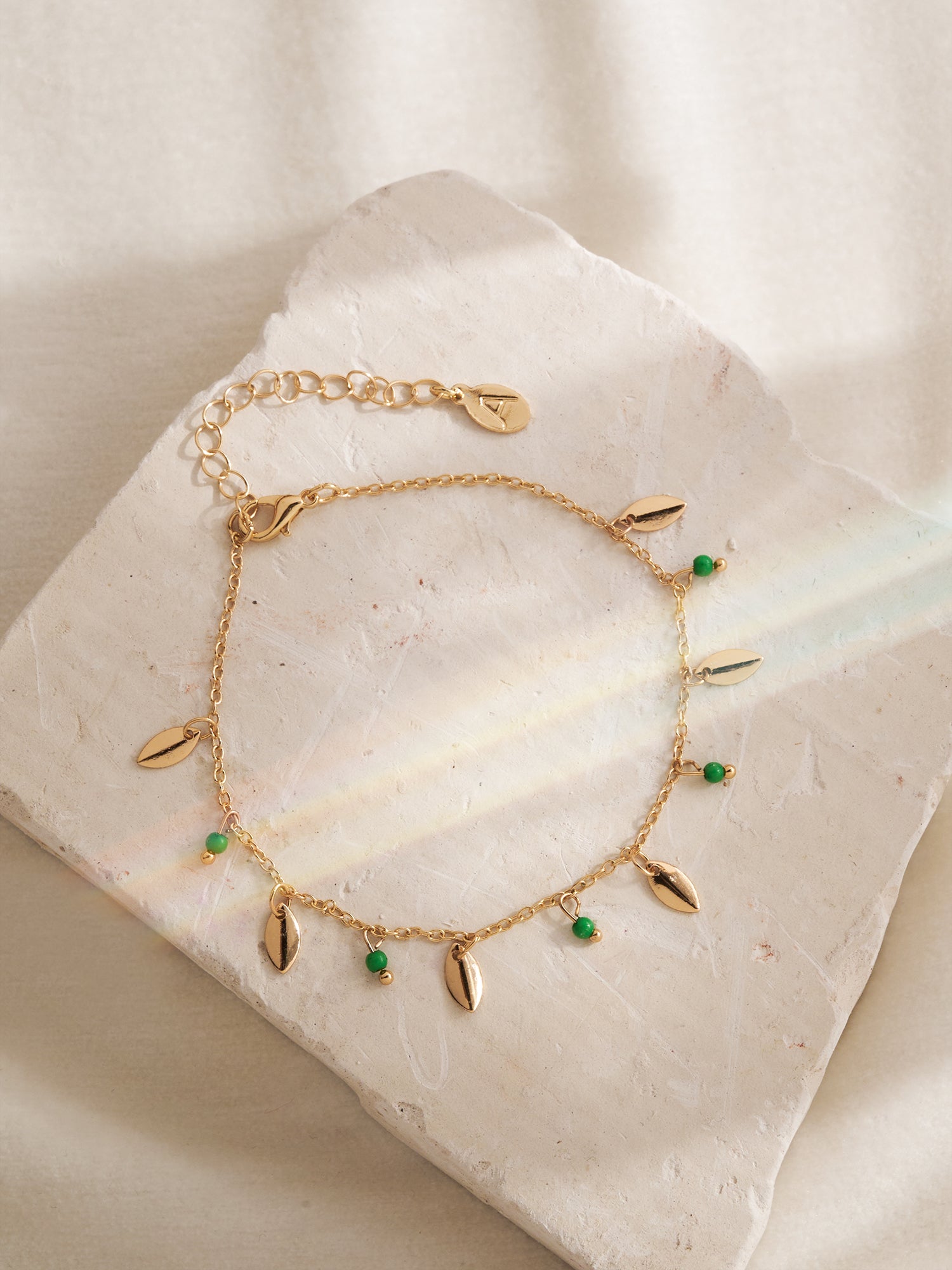 Women's Leaf Drop Anklet