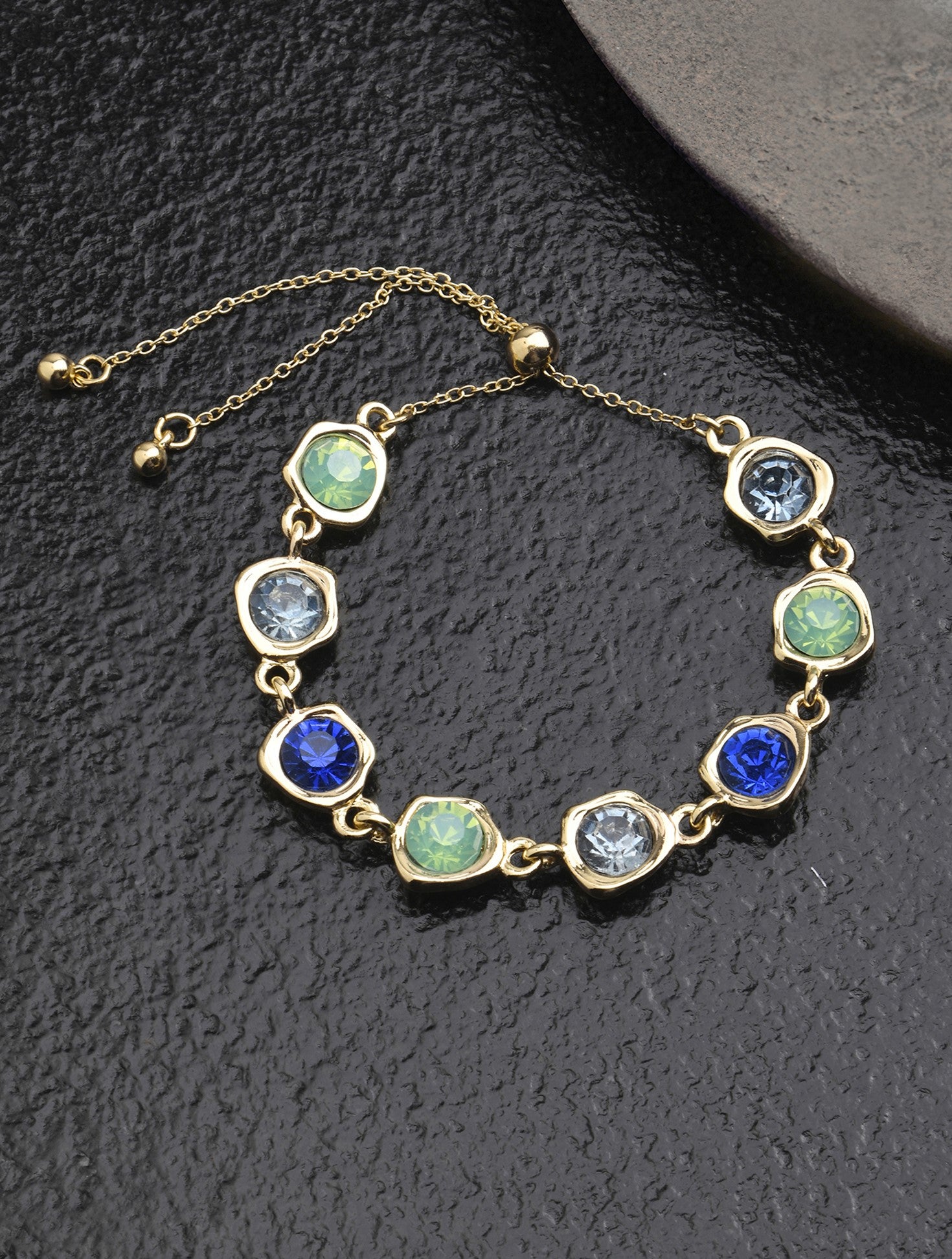 Women's Green Molten Gem Bracelet