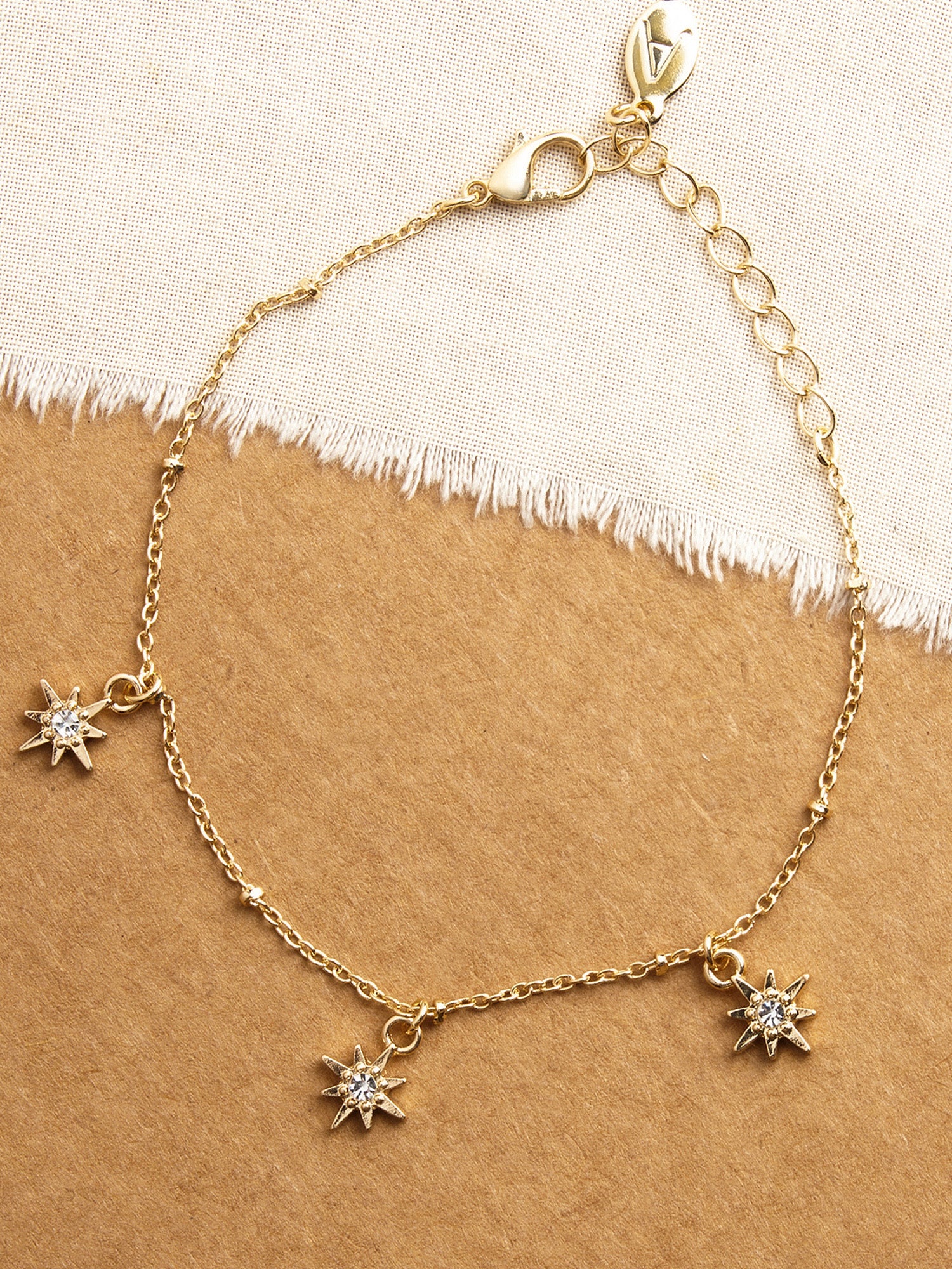 Women's Gold Starburst Station Bracelet