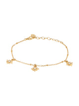 Women's Gold Starburst Station Bracelet