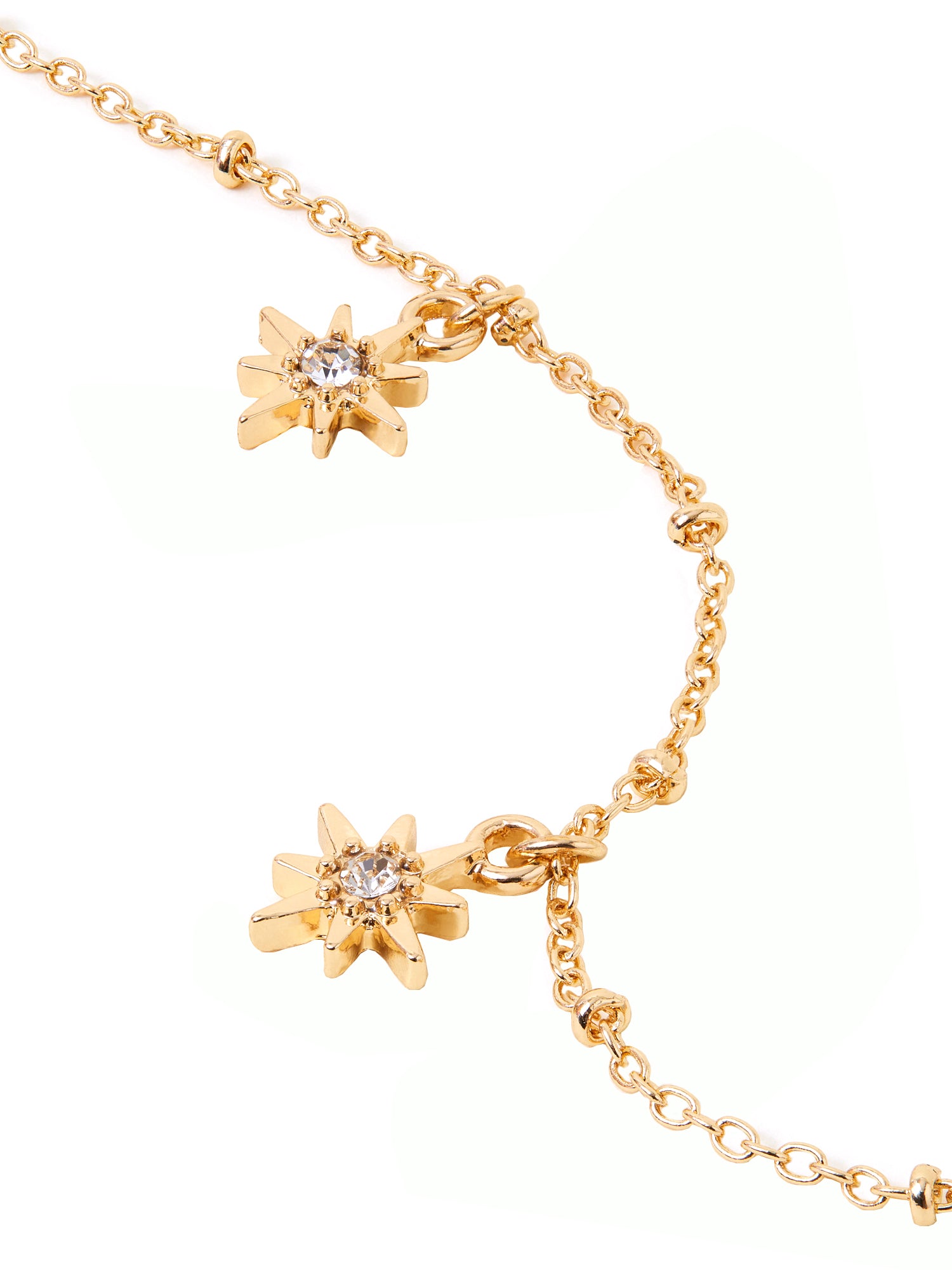Women's Gold Starburst Station Bracelet