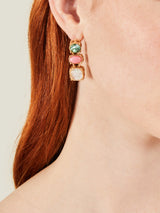 Women's Multi Eclectic Gem Drop Earrings